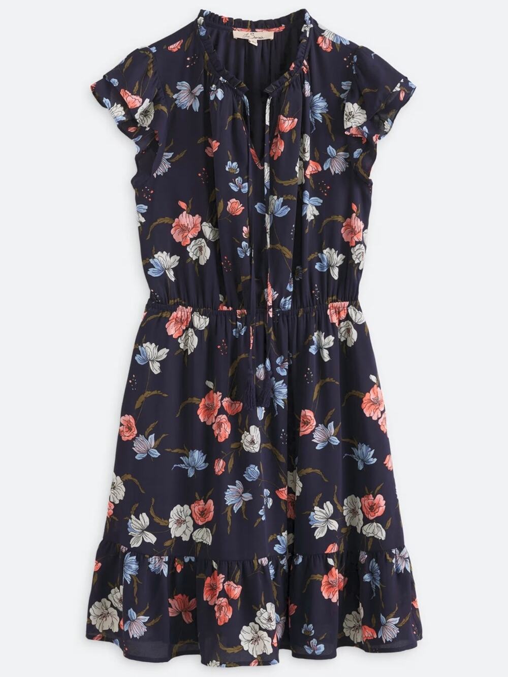Les Serein Clio Flutter Sleeve Aline Dress Size L